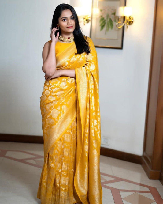 🔱Premium Soft Lichi Silk Saree🔱
