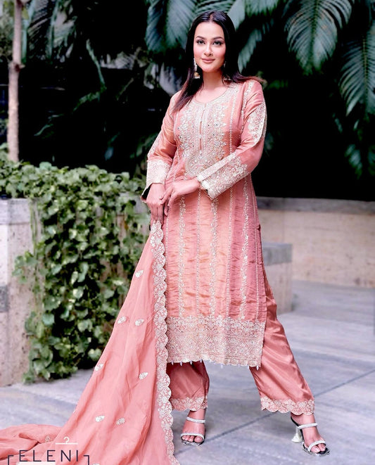 🌟✨ TFW Presents: Elegant Cinon Top-Pant Dupatta Set ✨🌟