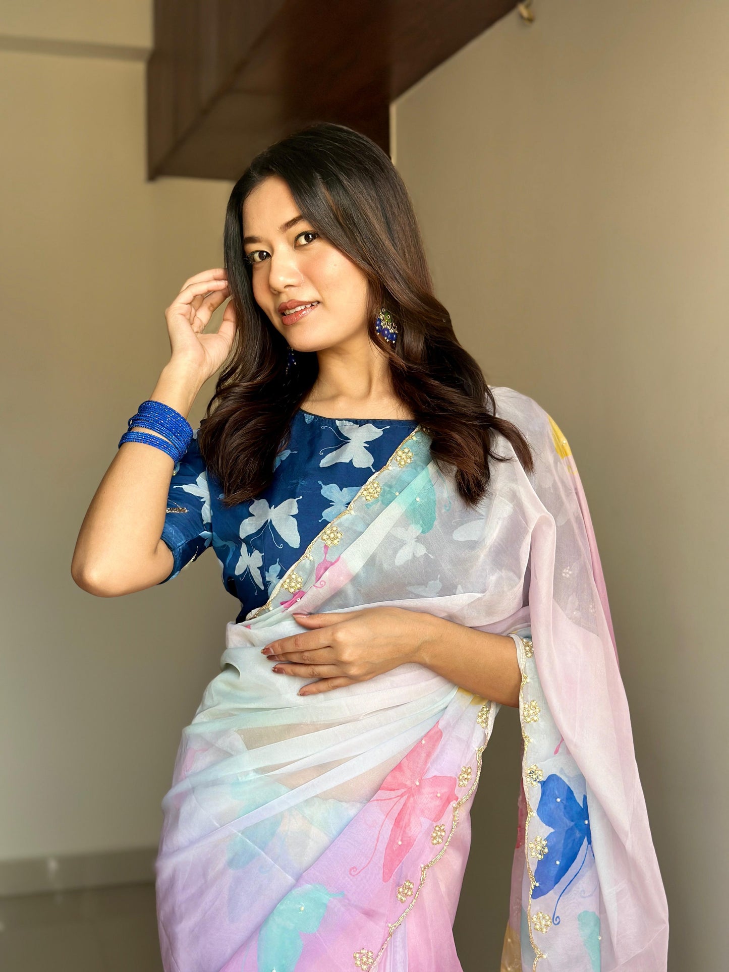 🌸✨ TFW Premium Saree – "BLUE BERRY" Edition ✨🌸