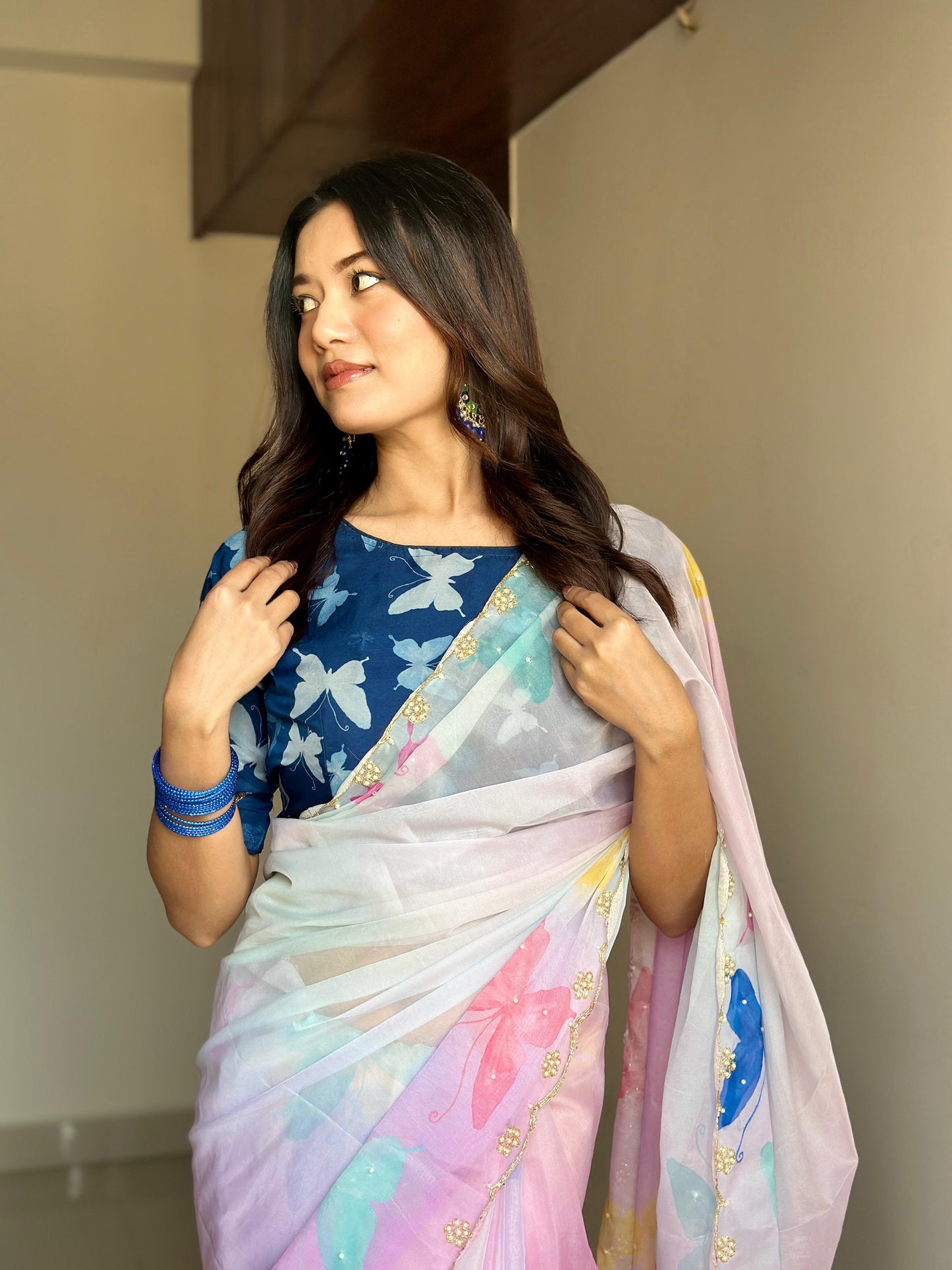 🌸✨ TFW Premium Saree – "BLUE BERRY" Edition ✨🌸