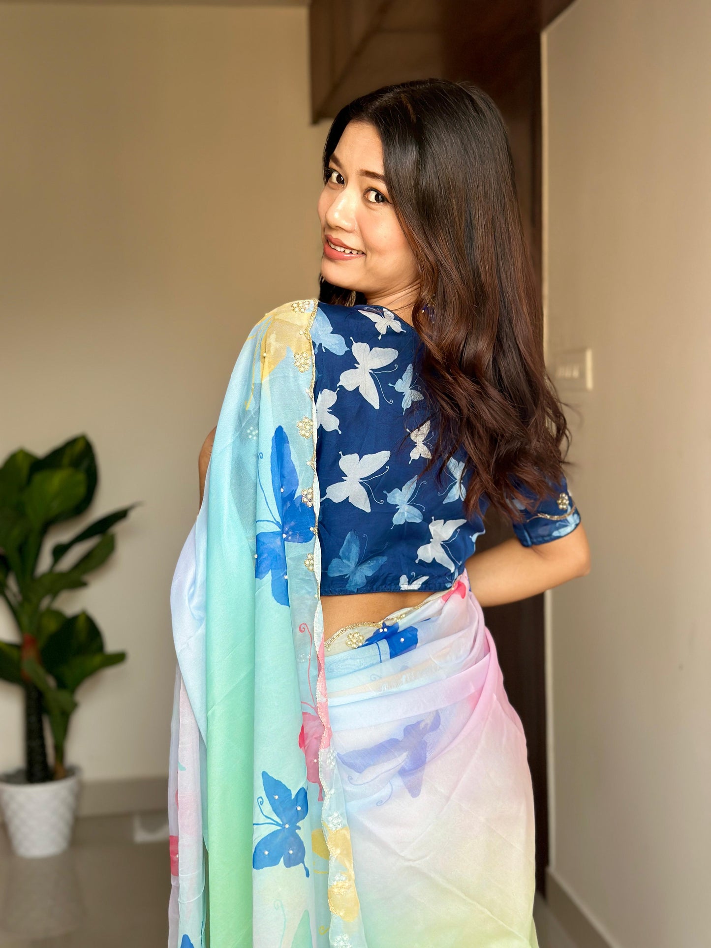 🌸✨ TFW Premium Saree – "BLUE BERRY" Edition ✨🌸