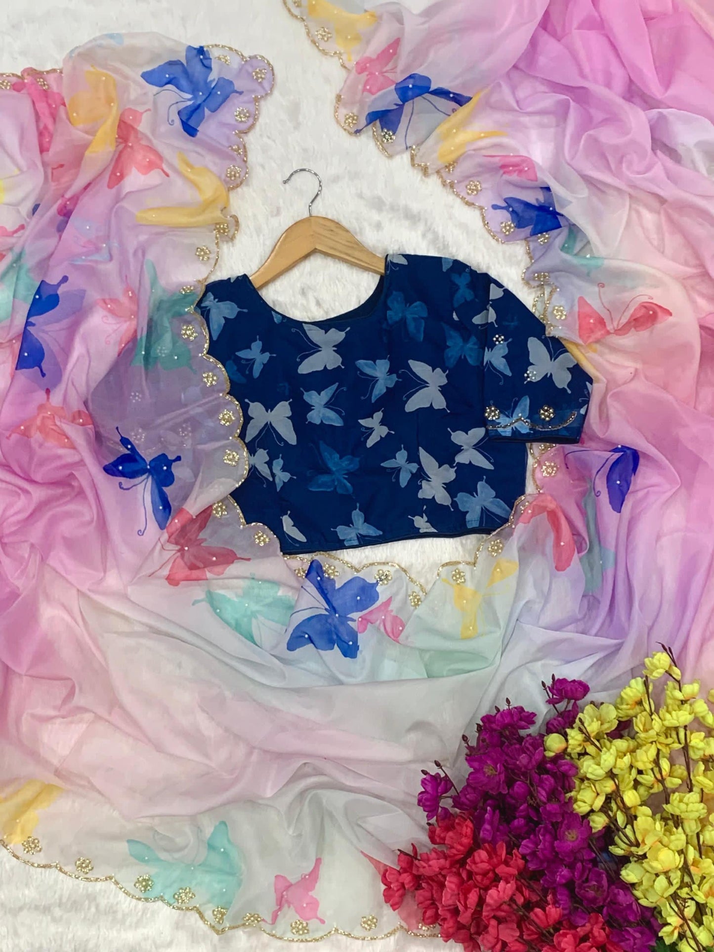 🌸✨ TFW Premium Saree – "BLUE BERRY" Edition ✨🌸