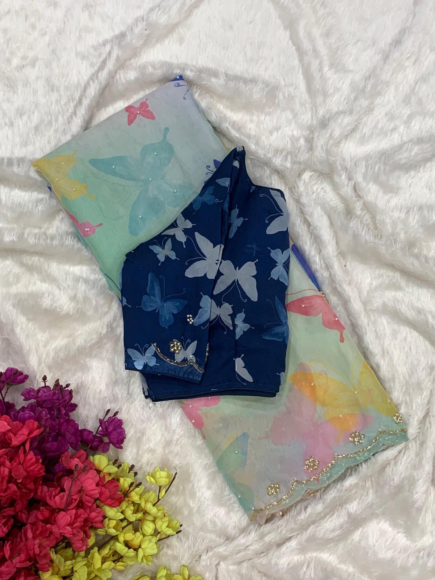 🌸✨ TFW Premium Saree – "BLUE BERRY" Edition ✨🌸