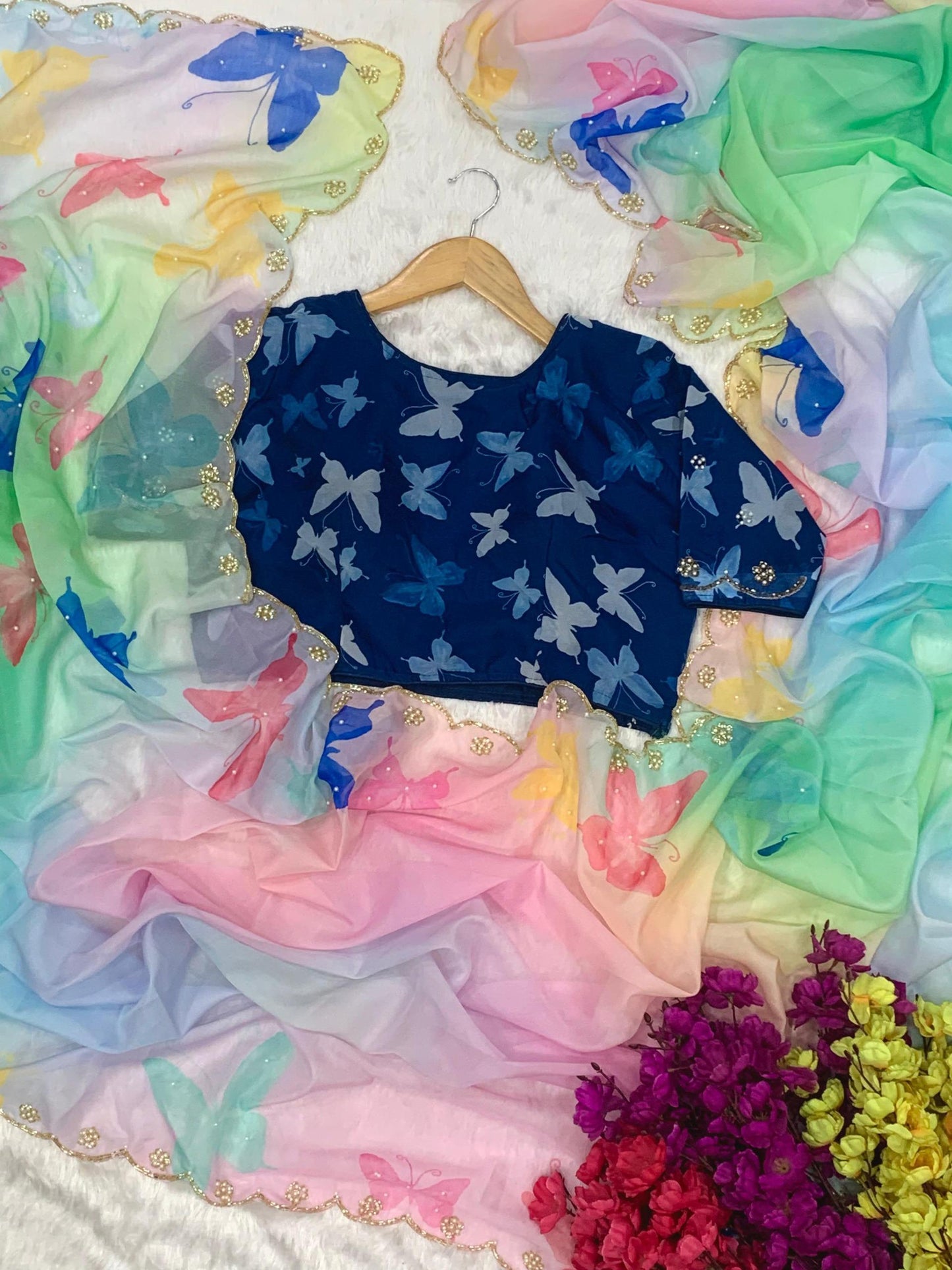 🌸✨ TFW Premium Saree – "BLUE BERRY" Edition ✨🌸