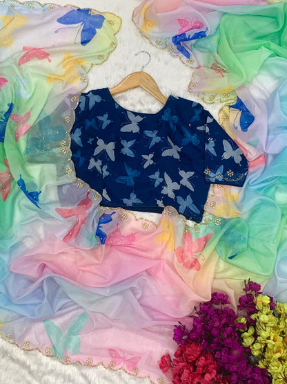 🌸✨ TFW Premium Saree – "BLUE BERRY" Edition ✨🌸