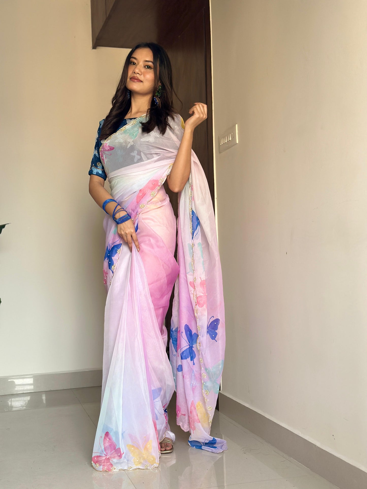 🌸✨ TFW Premium Saree – "BLUE BERRY" Edition ✨🌸