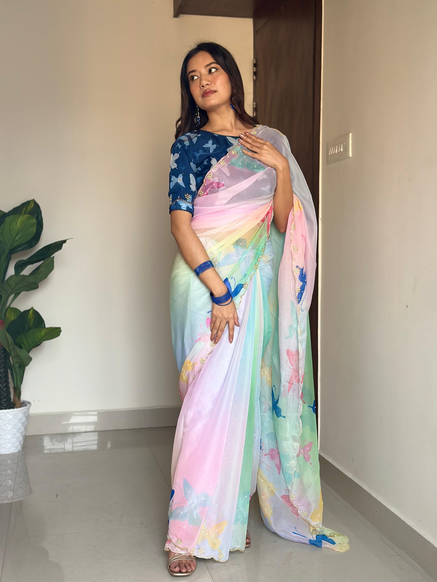 🌸✨ TFW Premium Saree – "BLUE BERRY" Edition ✨🌸