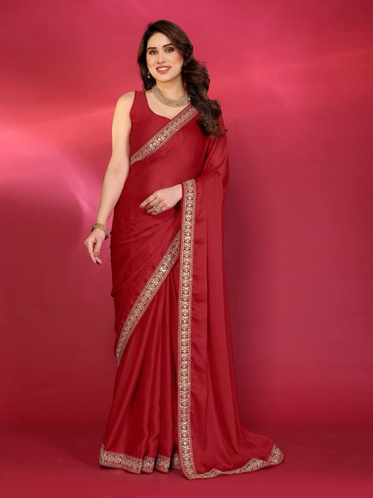🌸🌟 TFW New Launch – Elegant Satin/Georgette Saree Collection 🌟🌸