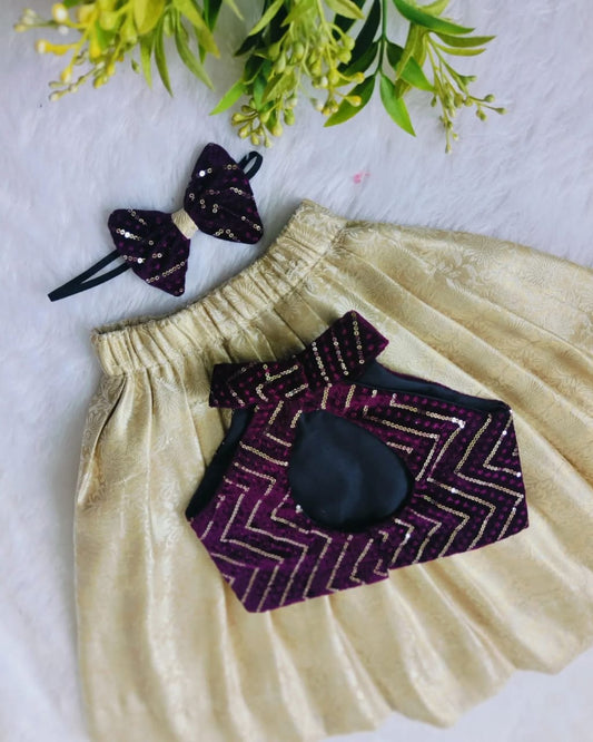 👗 Top with Brocade Skirt 👗