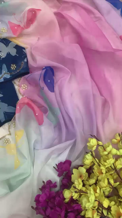 🌸✨ TFW Premium Saree – "BLUE BERRY" Edition ✨🌸