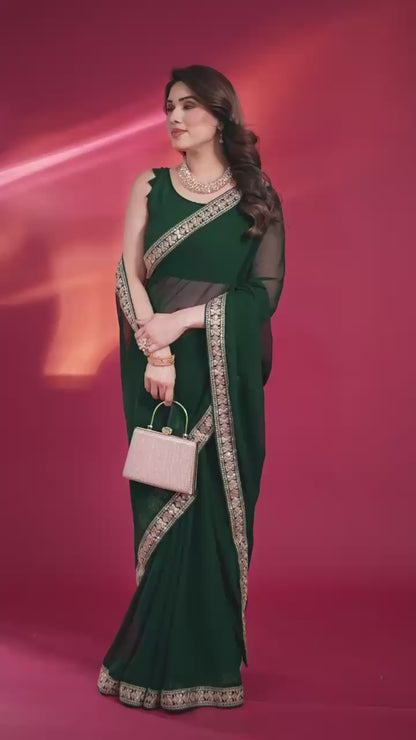 🌸🌟 TFW New Launch – Elegant Satin/Georgette Saree Collection 🌟🌸